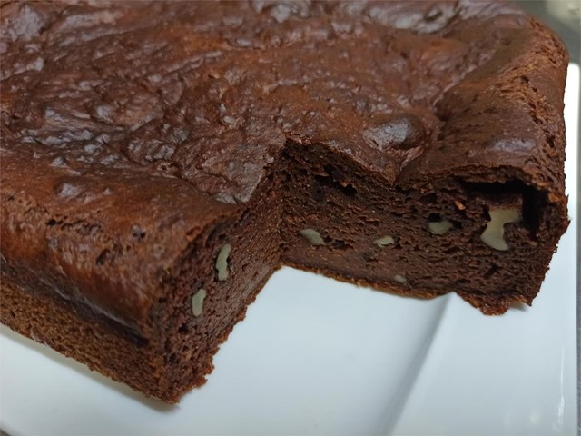 BROWNIE KETO DE CACAO Y NUEZ (ración)